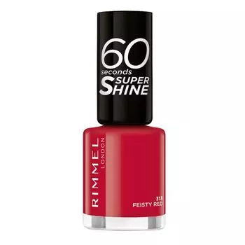 Быстросохнущий лак для ногтей 313 feisty red, 8 мл Rimmel 60 seconds super shine, цвет 313
