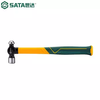 Бытовой молоток с круглой головкой SATA, мини-молоток с круглой головкой, молоток с круглой головкой, ручка из стекловолокна, молоток с круглой головкой, 0,5 фунта 05615