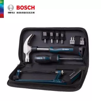 Бытовой набор многофункциональных метизов Bosch из 15 предметов, набор ручных инструментов, набор отверток, пила с насадками для бит.
