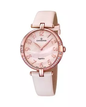 C4602/3 Lady Elegance розовые кожаные женские часы Candino, розовый