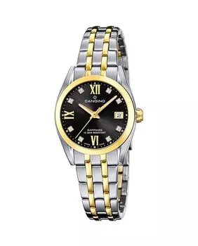 C4704/D Пара Классические женские двухцветные часы из стали Candino, мультиколор