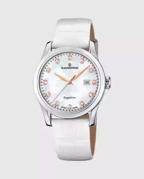 C4736/1 Lady Elegance женские кожаные часы белого цвета Candino, белый