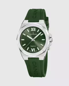 C4777/4 Женские повседневные зеленые резиновые часы Candino, зеленый