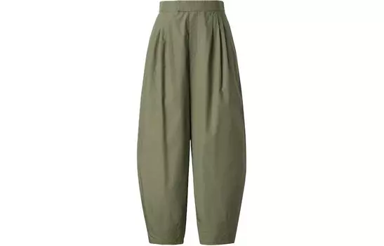 C Коллекция Повседневные брюки женские Оливковый Uniqlo