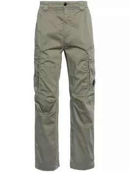 C.P. Company брюки карго с декором Lens, зеленый