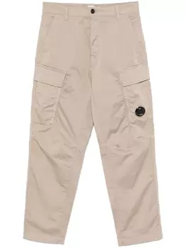 C.P. Company брюки карго с декором Lens, нейтральный цвет