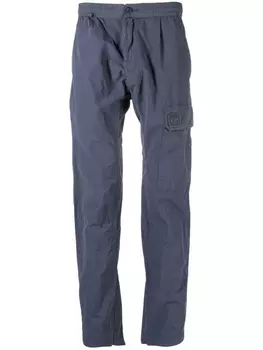 C.P. Company брюки с нашивкой-логотипом, синий