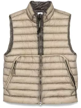 C.P. Company дутый жилет с декором Lens, зеленый