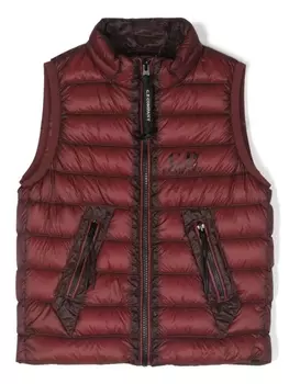 C.P. Company дутый жилет с логотипом, красный