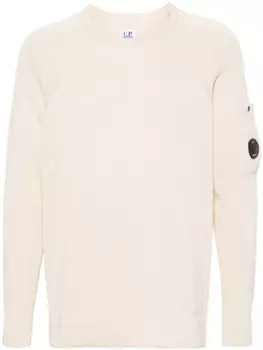 C.P. Company джемпер с декором Lens, нейтральный цвет