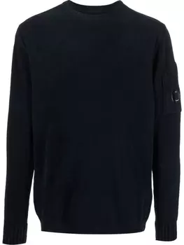 C.P. Company джемпер с круглым вырезом и декором Lens, синий