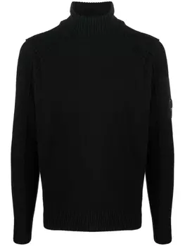 C.P. Company джемпер тонкой вязки с высоким воротником, черный