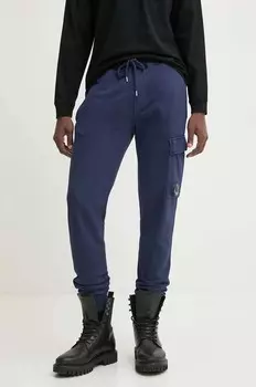 C.P. Company Фирменные хлопковые спортивные штаны, темно-синий