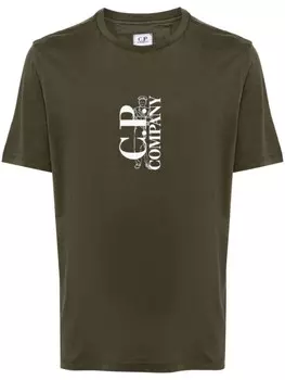 C.P. Company футболка из хлопка с логотипом, зеленый