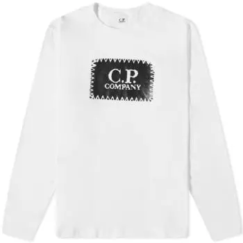 C.P. Company Футболка с длинным рукавом и нашивкой-логотипом компании