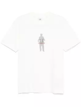 C.P. Company футболка с графичным принтом, серый