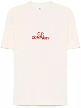 C.P. Company футболка с логотипом, нейтральный цвет
