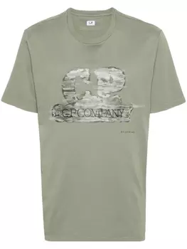 C.P. Company футболка с логотипом, зеленый