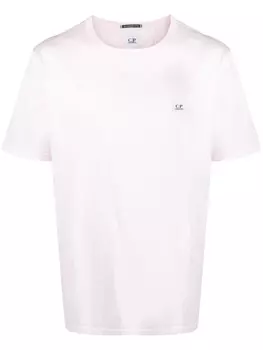 C.P. Company футболка с нашивкой-логотипом, розовый