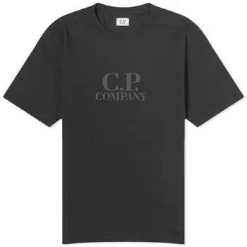 C.P. Company Футболка с тисненым логотипом компании, черный