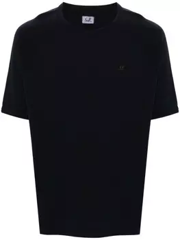 C.P. Company футболка с вышитым логотипом, синий