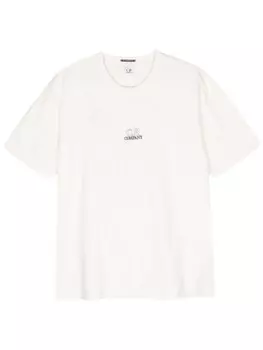 C.P. Company футболка с вышитым логотипом, белый