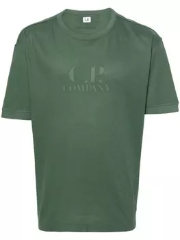 C.P. Company футболка с вышитым логотипом, зеленый