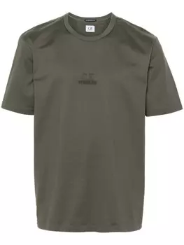 C.P. Company футболка с вышитым логотипом, зеленый