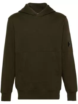 C.P. Company худи Diagonal Raised с декором Lens, зеленый