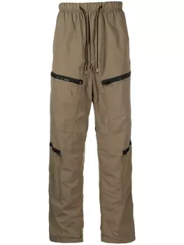 C.P. Company худи с кулиской и декором Lens, коричневый