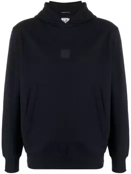 C.P. Company худи с нашивкой-логотипом, синий