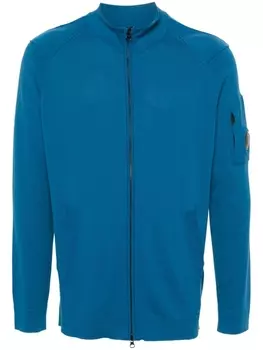 C.P. Company кардиган Lens тонкой вязки, синий