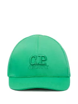 C.P. Company Kids бейсболка с вышитым логотипом, зеленый