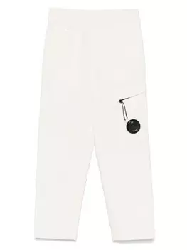 C.P. Company Kids брюки с декором Lens, белый