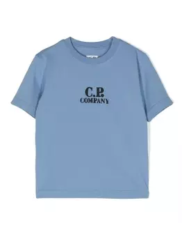 C.P. Company Kids футболка с логотипом, синий