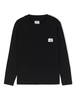 C.P. Company Kids футболка с логотипом, черный