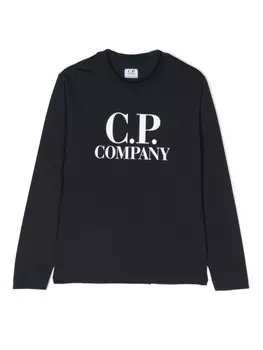 C.P. Company Kids футболка с логотипом, синий