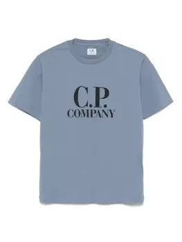 C.P. Company Kids футболка с логотипом, синий