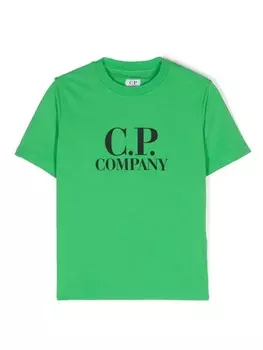 C.P. Company Kids футболка с логотипом, зеленый