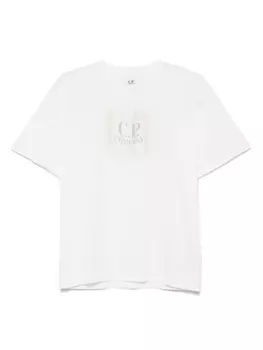 C.P. Company Kids футболка с логотипом, белый
