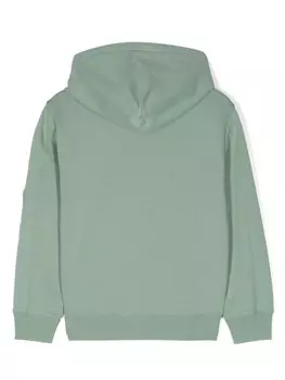 C.P. Company Kids худи с декором Lens, зеленый