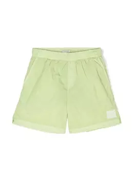 C.P. Company Kids плавки-шорты с нашивкой-логотипом, зеленый