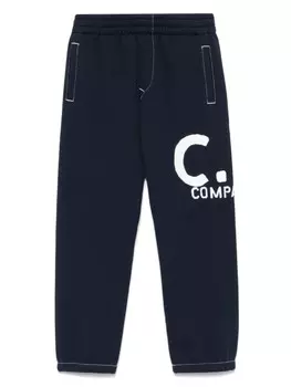 C.P. Company Kids спортивные брюки с логотипом, синий