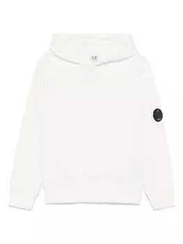 C.P. Company Kids толстовка с капюшоном и линзами, белый