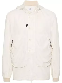 C.P. Company куртка Flatt Goggle с капюшоном, нейтральный цвет