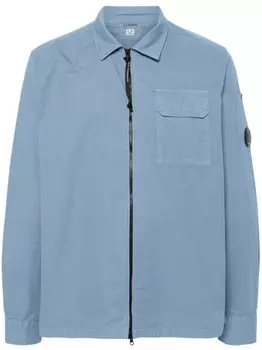 C.P. Company куртка-рубашка U16 из габардина, синий
