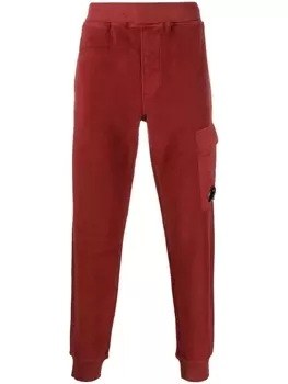 C.P. Company lens-detail cotton track pants, красный