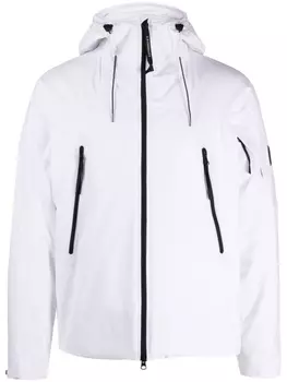 C.P. Company Lens-detail zip-up hooded jacket, белый