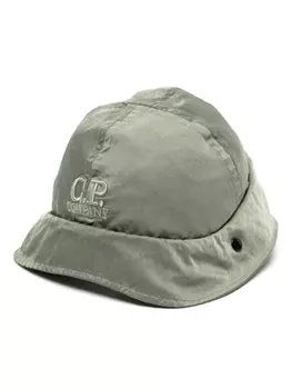 C.P. Company панама с вышитым логотипом, зеленый