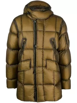 C.P. Company пуховик с капюшоном, коричневый